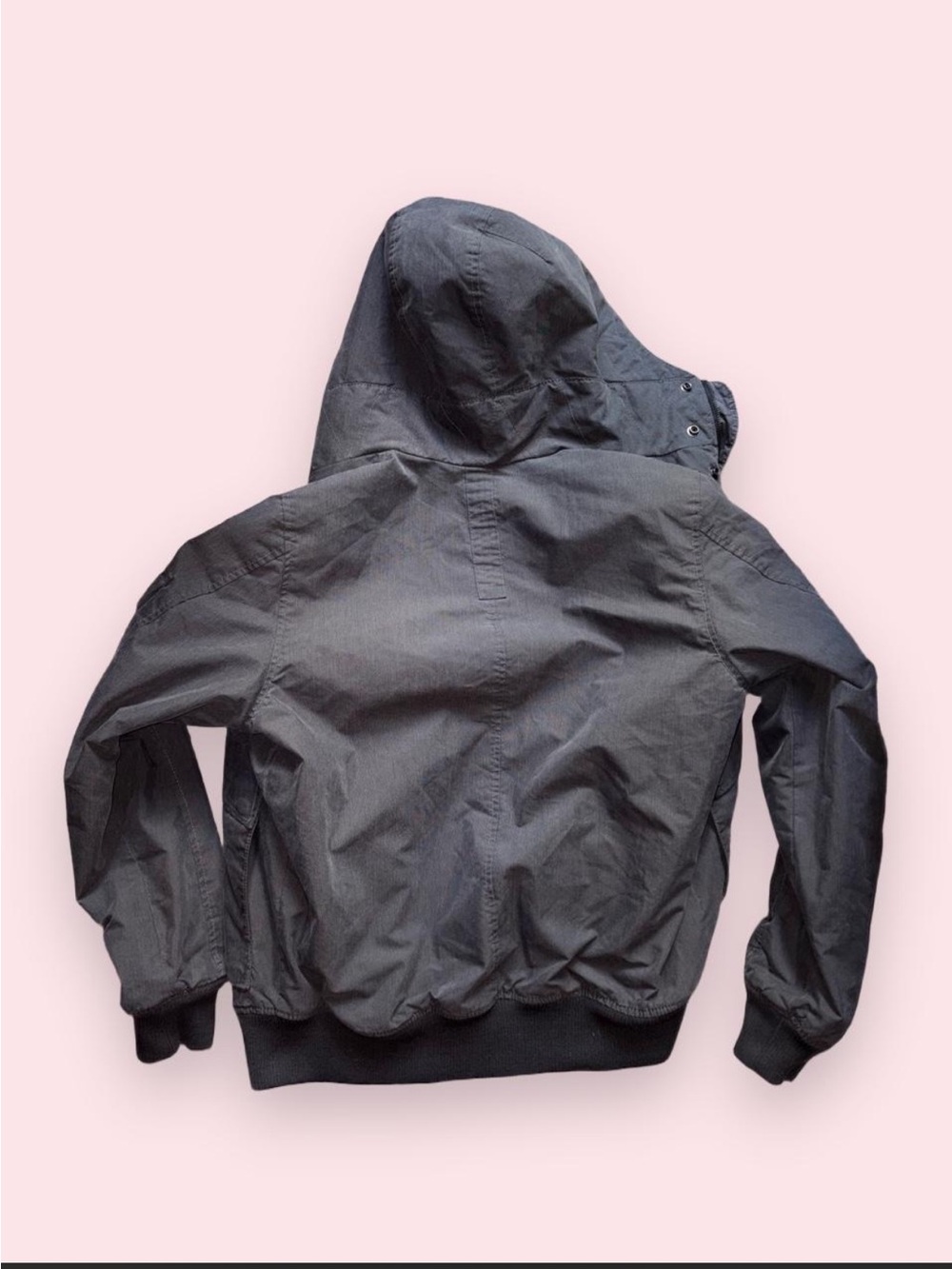 L.O.G.G H&M Oversized Bella Swan Twilight Utility Coat Mineral Gray & Black - Picture 3 of 7